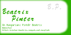 beatrix pinter business card